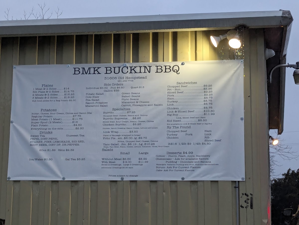 Bar-B-Que Hut Menu - Image 2