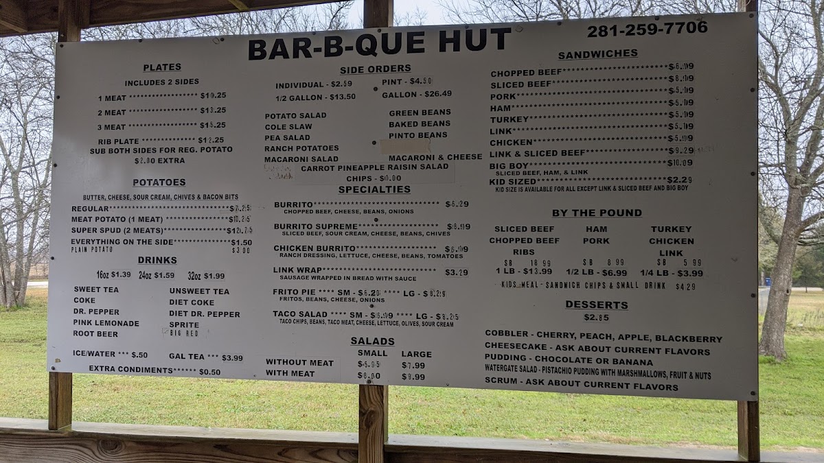 Bar-B-Que Hut Menu - Image 3